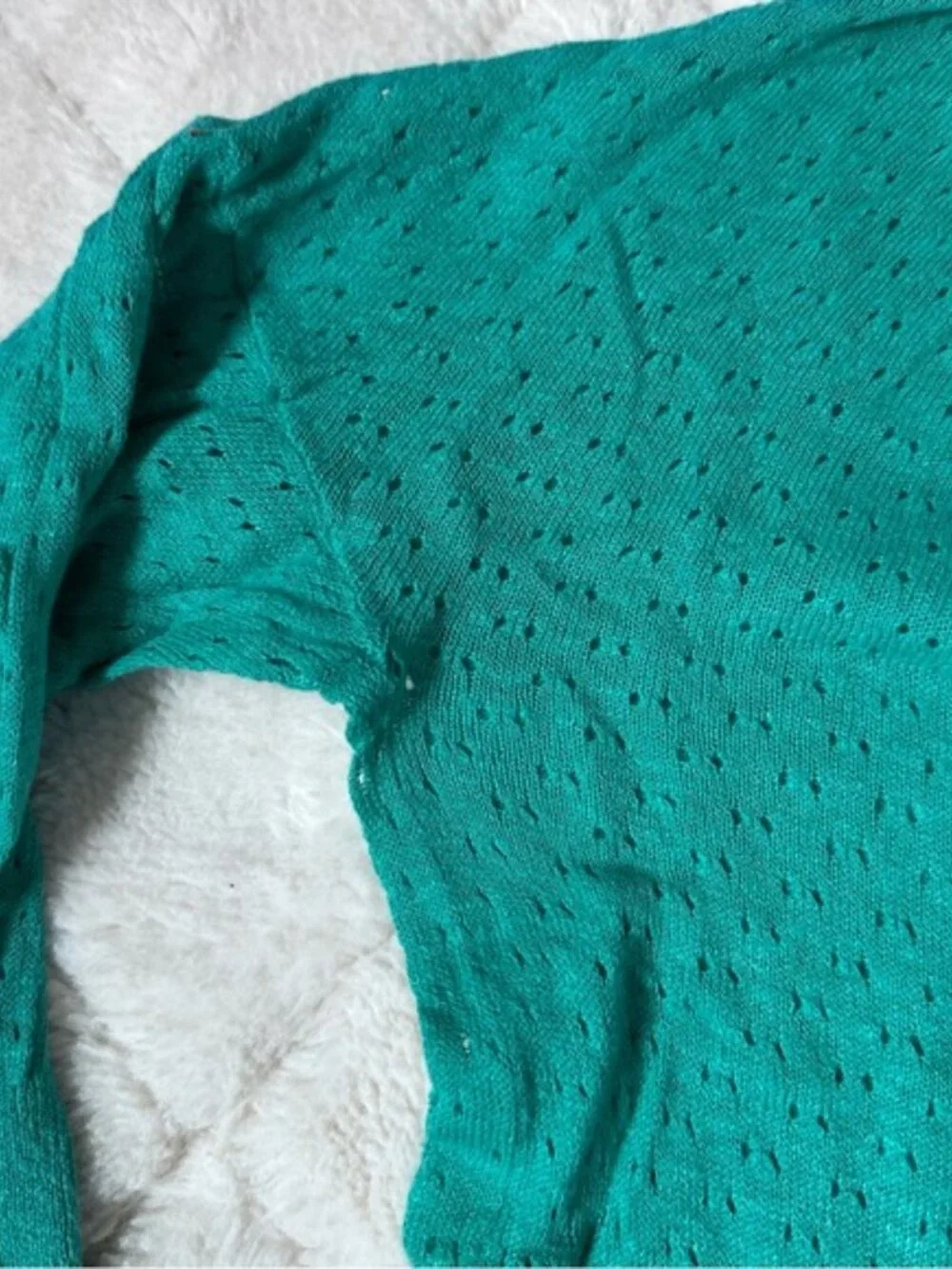 Anthropologie X Guinevere | Linen Blend Pointelle Top Drape Neck | Size Small